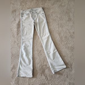Very light blue flare "A" jeans sevens for all mankind